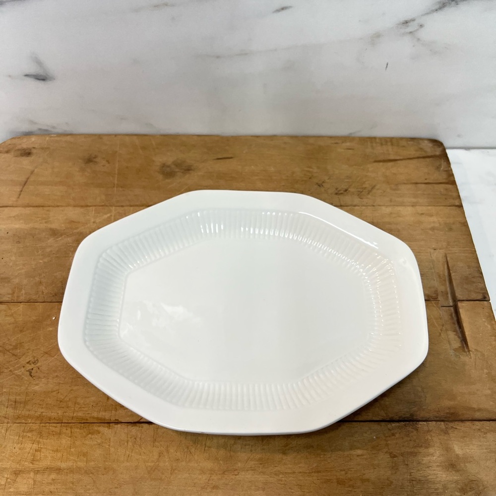Vintage ironstone white platter Adams serving replacement decor